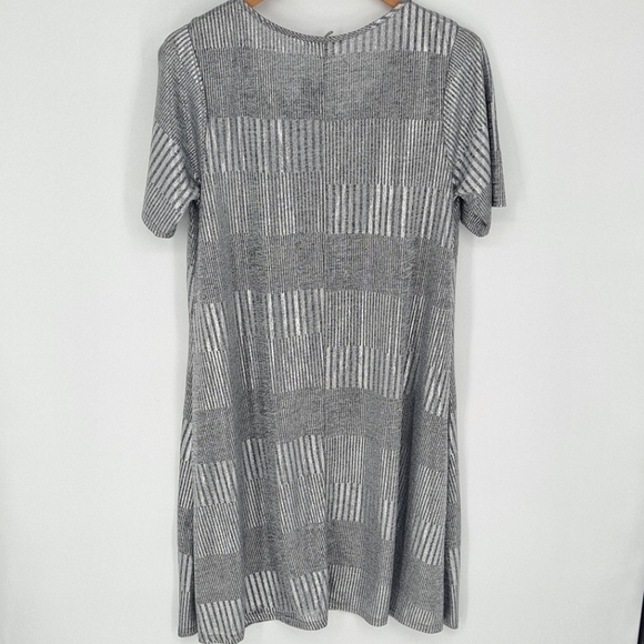 💜 2/$36 💜Espresso Striped Knit T-Shirt Dress in Unworn Condition Size Large - Picture 5 of 7